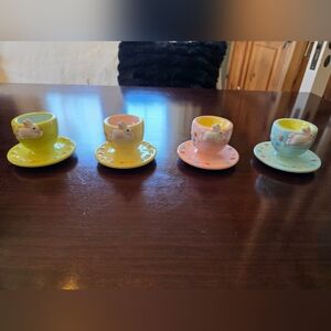 Dennis East International Colorful Bunny Egg Holder Set